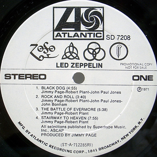 LED ZEPPELIN / IV (Untitled) (LP) / Atlantic | WAXPEND RECORDS