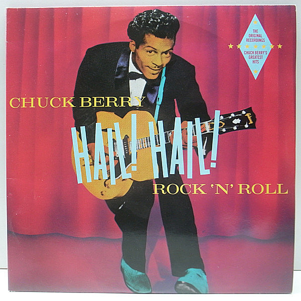 レコードメイン画像：美品 2LP CHUCK BERRY Hail Hail Rock 'N' Roll (Chess DETD 207) チャック・ベリー 1955年～1972年の音源 全32曲 充実の2枚組 アナログ