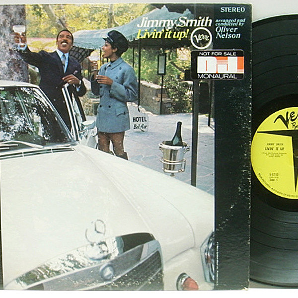 レコードメイン画像：レア!! DJプロモ・オンリー MONO 黄ラベル USオリジナル JIMMY SMITH Livin' It Up! (Verve V-8750) PROMO ONLY モノラル仕様