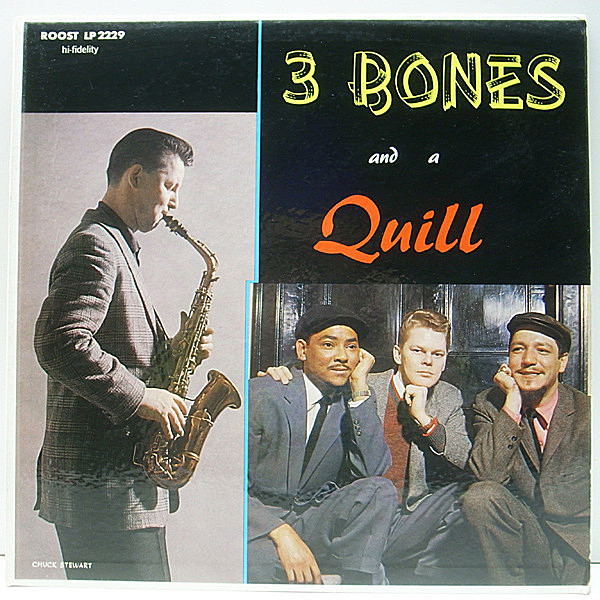 レコードメイン画像：良好品!! MONO 深溝 USオリジナル GENE QUILL 3 Bones And A Quill ('59 Royal Roost) ジーン・クイルが残した数少ないリーダー作品