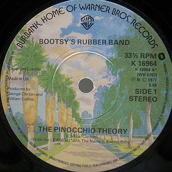 レコードメイン画像：良盤!! 7インチ UKオリジナル BOOTSY'S RUBBER BAND Hollywood Squares / What's A Telephone Bill ('77 Warner Bros.) 33RPM. 試聴 P-FUNK