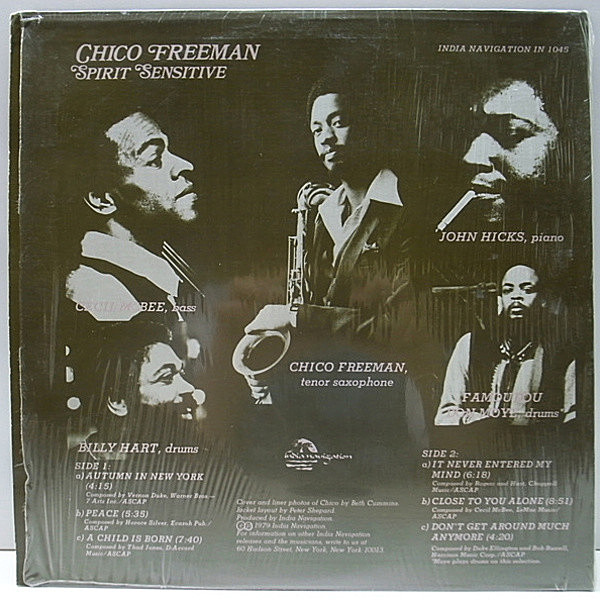 CHICO FREEMAN / Spirit Sensitive (LP) / India Navigation | WAXPEND