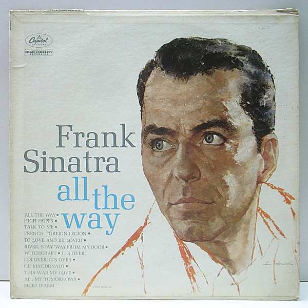 レコードメイン画像：良盤!! MONO 虹ツヤ US初期プレス FRANK SINATRA All The Way ('61 Capitol) アカデミー主題歌賞 ミリオンセラー・ヒット作品