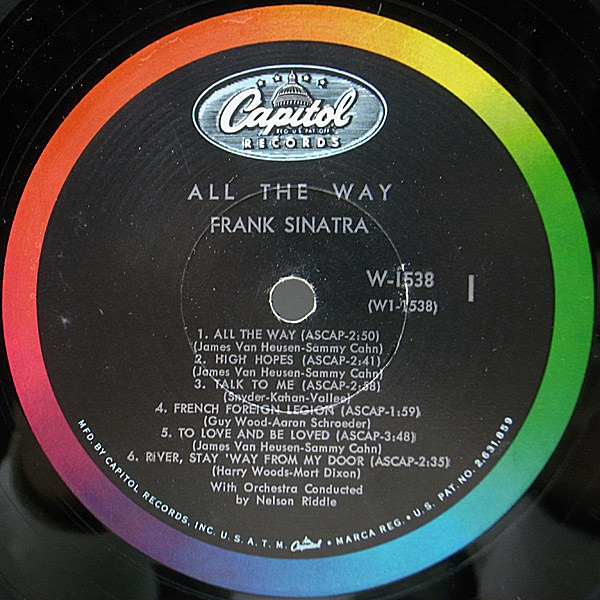 FRANK SINATRA / All The Way (LP) / Capitol | WAXPEND RECORDS