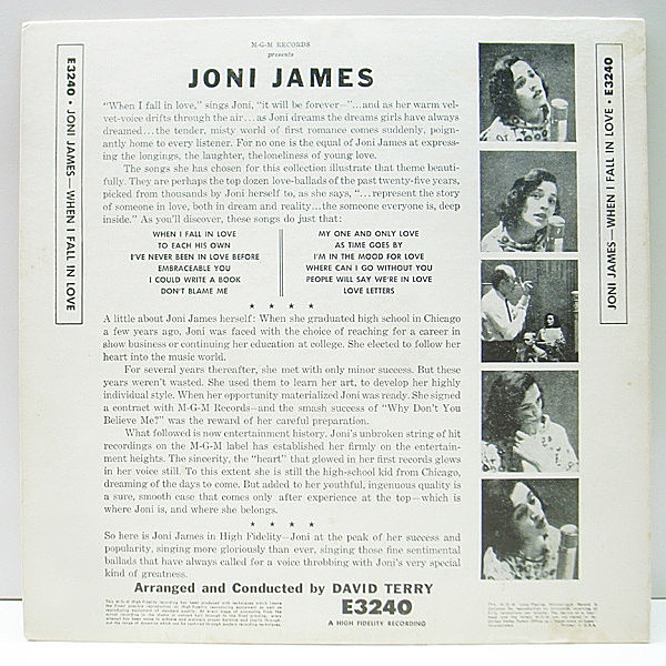 JONI JAMES / When I Fall In Love (LP) / MGM | WAXPEND RECORDS