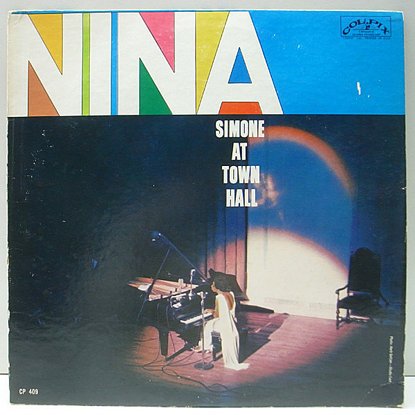 レコードメイン画像：美盤!! MONO 深溝 USオリジナル NINA SIMONE At Town Hall ('59 Colpix) ニーナ・シモン NY Town Hallでのライヴ