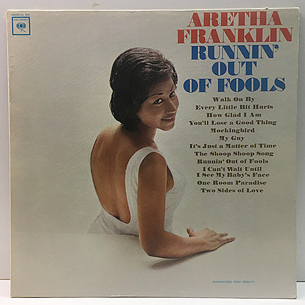 レコードメイン画像：良好!! MONO 初版 GUARANTEED 2eye 完全オリジナル ARETHA FRANKLIN Runnin' Out Of Fools ('64 Columbia CL 2281) Every Little Bit Hurts