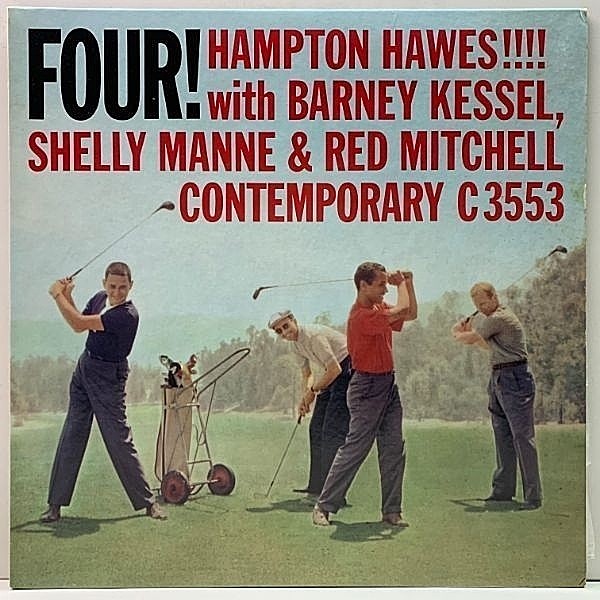 レコードメイン画像：良好!! 初版 D1マト USオリジナル MONO 深溝 HAMPTON HAWES Four! (Contemporary C3553) Barney Kessel, Red Mitchell, Shelly Manne