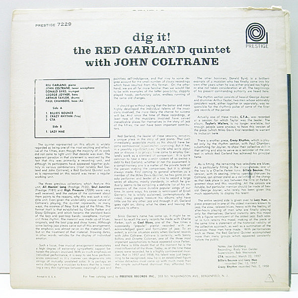 RED GARLAND / JOHN COLTRANE / Dig It! (LP) / Prestige | WAXPEND