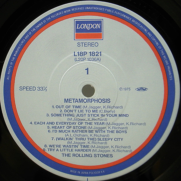 The Rolling Stones morphosis UK英盤 LP ROLLING STONES / Metamorphosis (LP) / London | WAXPEND RECORDS