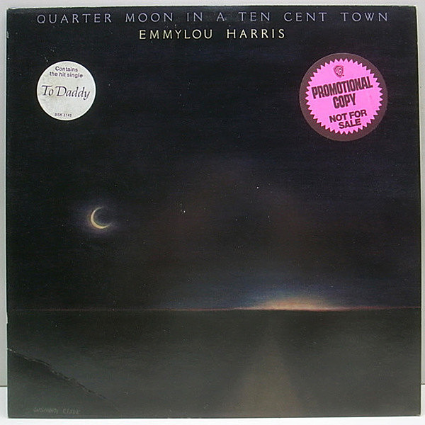 レコードメイン画像：美品 プロモ USオリジ EMMYLOU HARRIS Quarter Moon In A Ten 〜