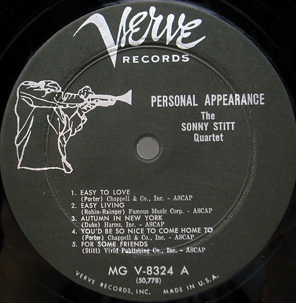 SONNY STITT / Personal Appearance (LP) / Verve | WAXPEND RECORDS
