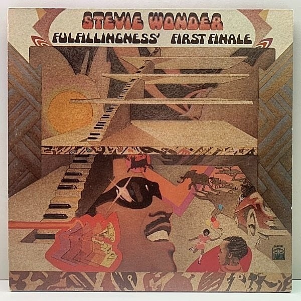 レコードメイン画像：Cut無し!美品! KENDUN刻印 USオリジ STEVIE WONDER Fulfillingness' First Finale ('74 Tamla) 名曲 Bird Of Beauty, THEO PARRISH Mixネタ