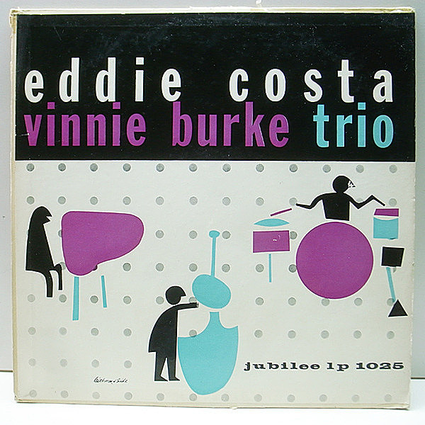 レコードメイン画像：稀少な美盤!! MONO 1st青ラベル 深溝 USオリジナル EDDIE COSTA - VINNIE BURKE Trio (Jubilee 1025) チリ無く音質も綺麗です
