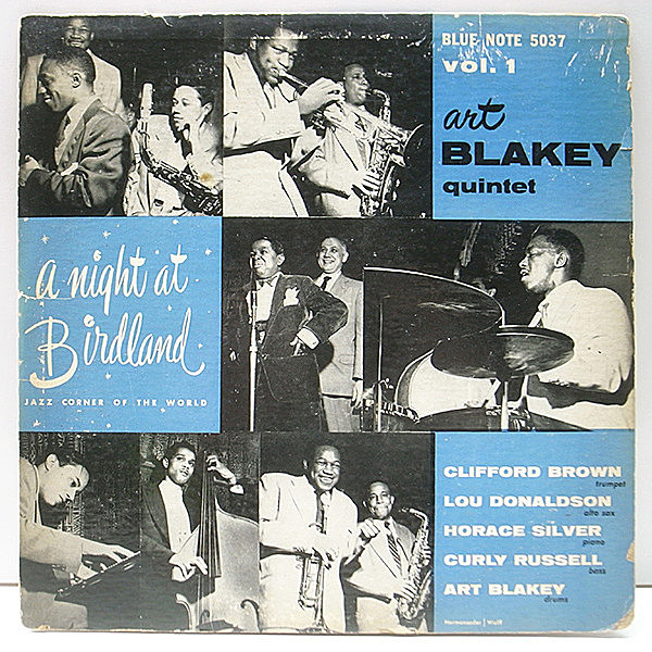 レコードメイン画像：激レア 10'' 原盤 LEXINGTON 額縁 FLAT 完全オリジナル ART BLAKEY A Night At Birdland, Vol.1 (Blue Note BLP 5037) Clifford Brown ほか