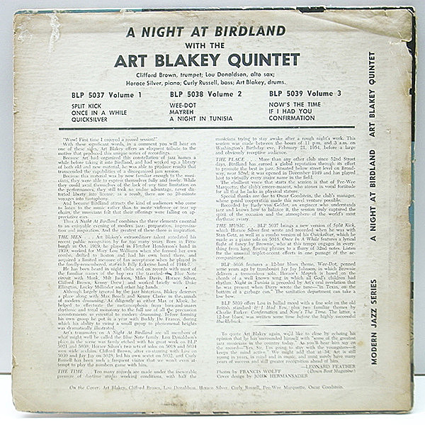 ART BLAKEY / A Night At Birdland, Volume 1 (10) / Blue Note