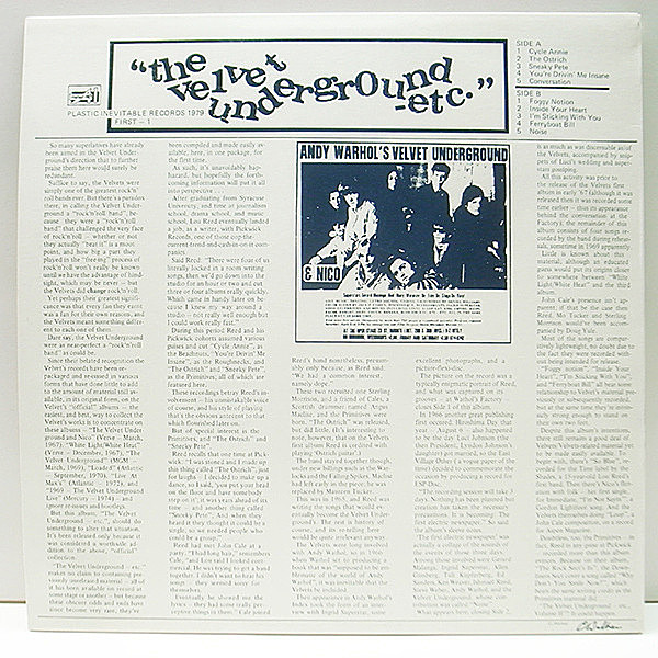 豪LP Velvet Underground Etc. FIRST1 PLASTIC INEVITABLE /00260 VELVET UNDERGROUND / Etc. (LP) / Plastic Inevitable