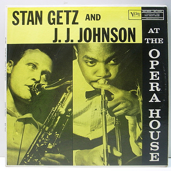 レコードメイン画像：MONO 1stトランペッター 深溝 USオリジナル STAN GETZ And J.J. JOHNSON At The Opera House ('57 Verve) モノラル 初回プレス Lp