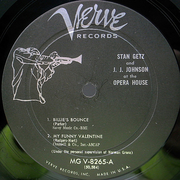 STAN GETZ / J.J. JOHNSON / At The Opera House (LP) / Verve