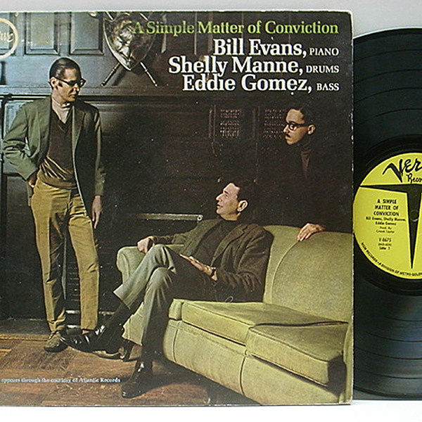 レコードメイン画像：激レア MONO 黄プロモ VANGELDER刻印 USオリジナル BILL EVANS A Simple Matter Of Conviction ('66 Verve) PROMO モノラル 美再生!良好盤!
