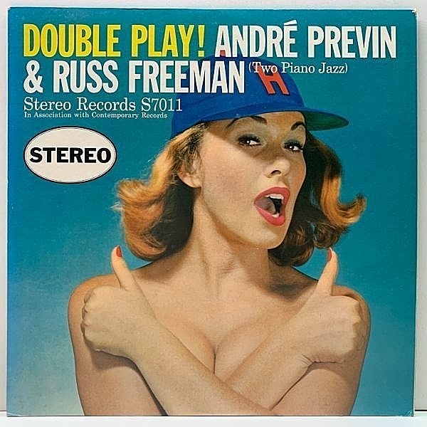 レコードメイン画像：激レア 美品 Stereo Records 完全オリジナル ANDRE PREVIN / RUSS FREEMAN Double Play! (Contemporary S7011) 稀少 白抜き 初回ステレオ