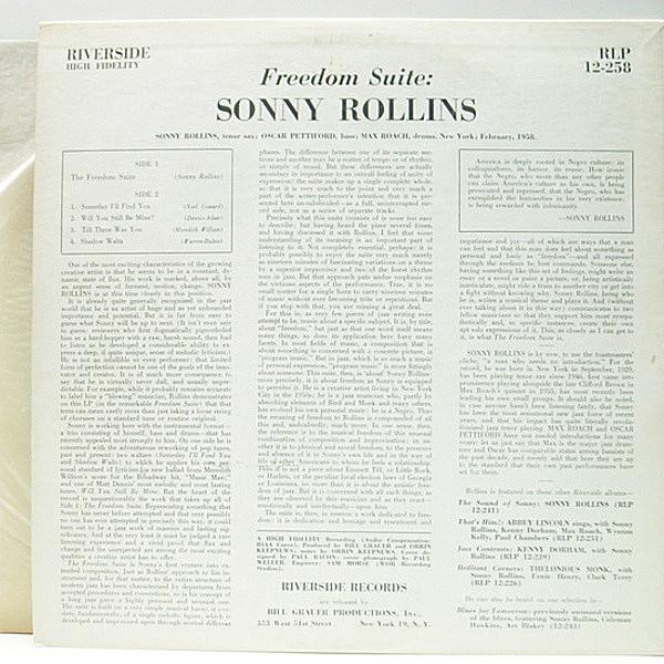 SONNY ROLLINS / Freedom Suite (LP) / Riverside | WAXPEND RECORDS