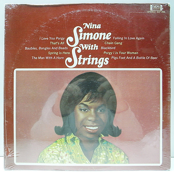 レコードメイン画像：激レア【稀少なシールド未開封】USオリジナル NINA SIMONE With Strings ('66 Colpix) I Love You Porgyの再演ほか ニーナ・シモン LP