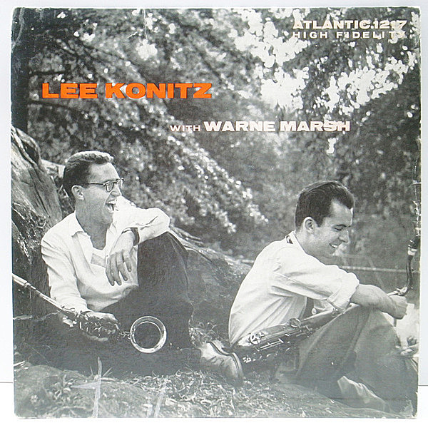 レコードメイン画像：USオリジナル MONO 初版 黒銀ラベル 深溝 LEE KONITZ With WARNE MARSH (Atlantic 1217) トリスターノ学派のクールな2管の共演盤！