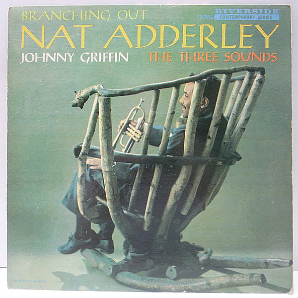 レコードメイン画像：良好盤!! MONO 深溝 NAT ADDERLEY Branching Out (Riverside RLP 12-285) With Johnny Griffin & Three Sounds 異色の共演盤