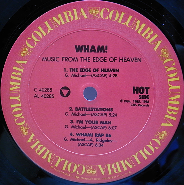 WHAM! / Music From The Edge Of Heaven (LP) / Columbia