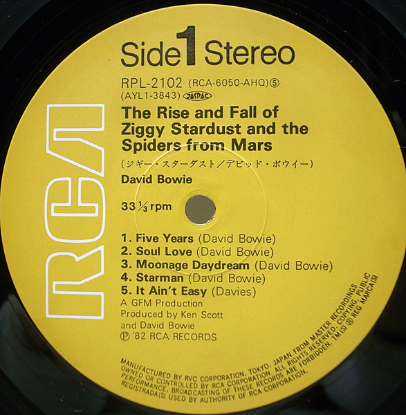 DAVID BOWIE / The Rise And Fall Of Ziggy Stardust And The Spiders