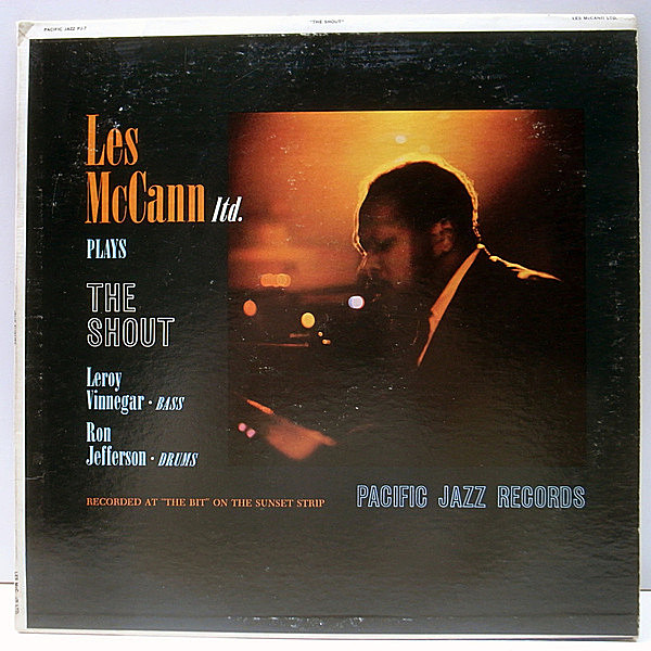 レコードメイン画像：良盤!! US MONO 黒銀ラベル LES McCANN The Shout (Pacific Jazz PJ-7) Leroy Vinnegar, Ron Jefferson ピアノトリオ 傑作ライヴ
