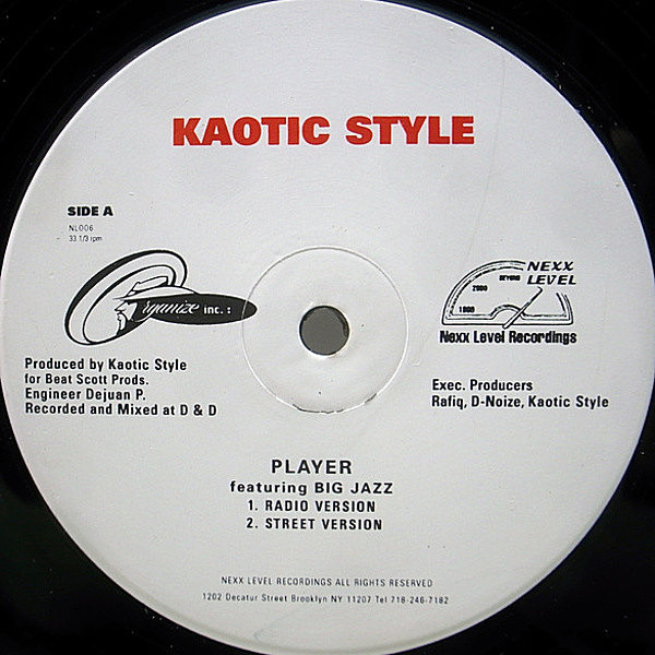 レコードメイン画像：珠玉のジャジー・ヒップホップ 美盤!! 12インチ USオリジナル KAOTIC STYLE Player ('96 Nexx Level) GEORGE BENSON サンプリング BIG JAZZ