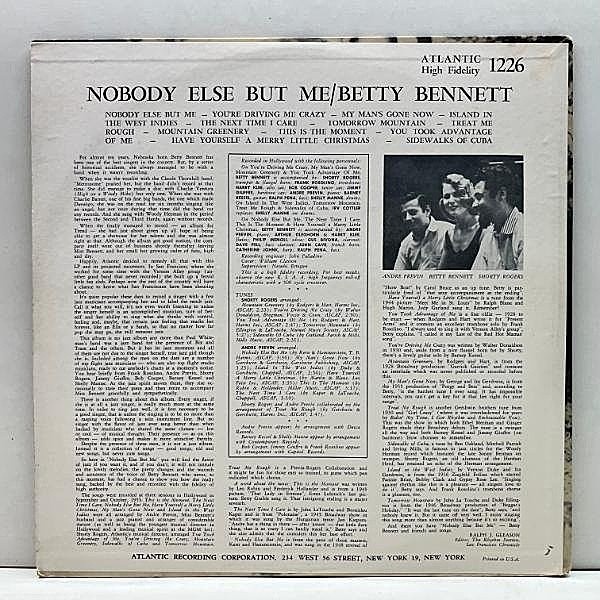 「nobody else but me」ベティ・ベネット LPレコード MDMtMjEwOS5qcGVn.jpeg