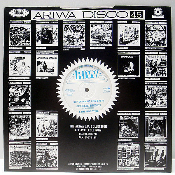 JOCELYN BROWN / ROBOTIKS / Day Dreaming (Hey Baby) (12) / Ariwa