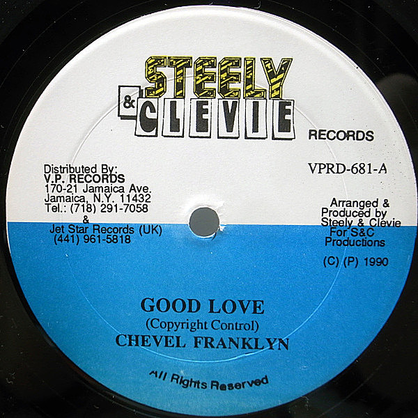 レコードメイン画像：シュリンク付き 良品!! JAMAICAオリジナル 12インチ CHEVELLE FRANKLYN Good Love ('90 Steely & Clevie) ANITA BAKER／Sweet Loveカヴァー