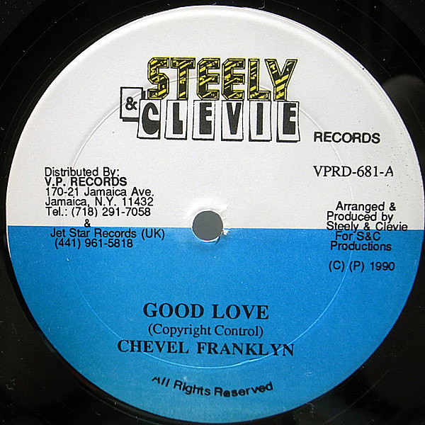 レコードメイン画像：シュリンク付き 良品!! JAMAICAオリジナル 12インチ CHEVELLE FRANKLYN Good Love ('90 Steely & Clevie) ANITA BAKER／Sweet Loveカヴァー