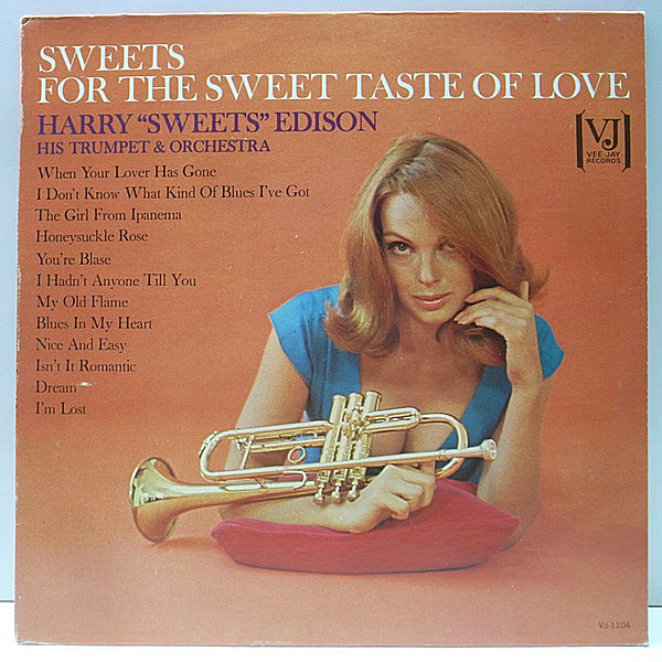 レコードメイン画像：良好品!! MONO 1st虹ツヤ 深溝 USオリジナル HARRY EDISON For The Sweet Taste Of Love (Vee Jay 1104) モノラル LP