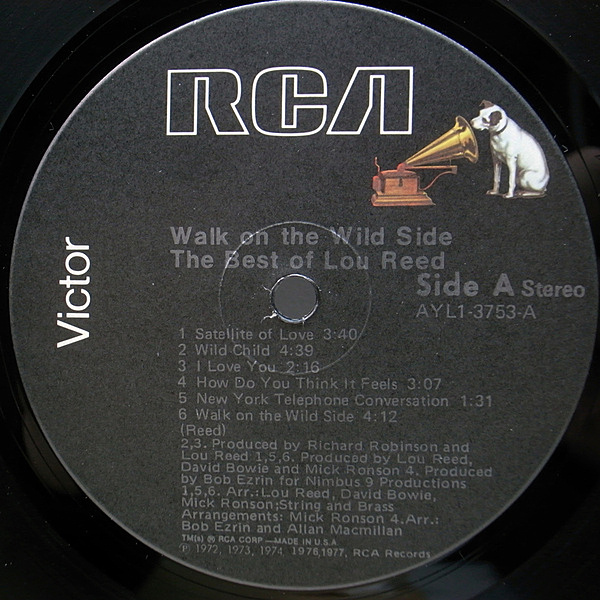 LOU REED / Walk On The Wild Side - The Best Of Lou Reed (LP