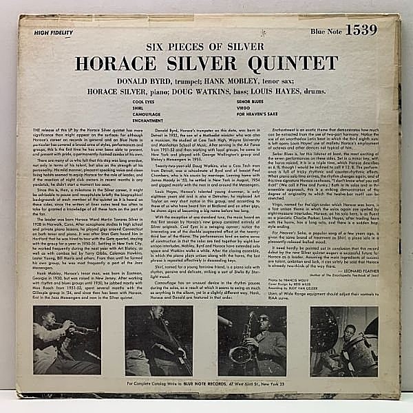 HORACE SILVER / 6 Pieces Of Silver (LP) / Blue Note | WAXPEND RECORDS
