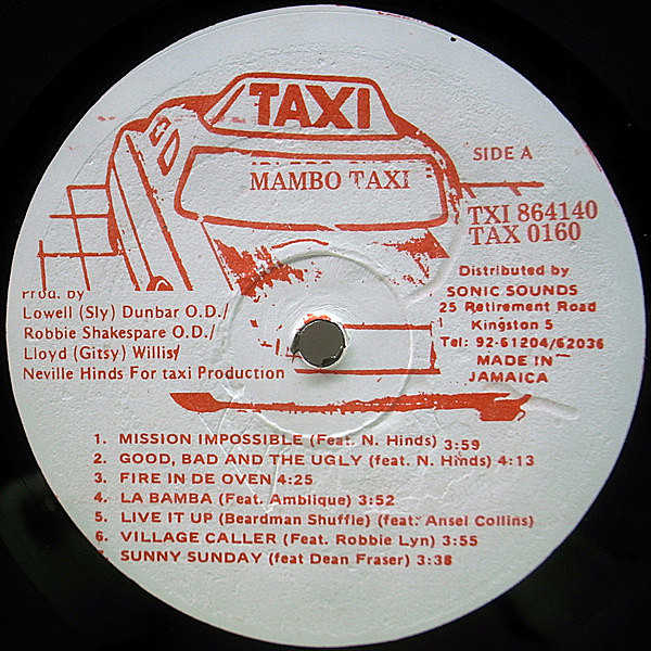 SLY & ROBBIE / Mambo Taxi (LP) / Taxi WAXPEND RECORDS