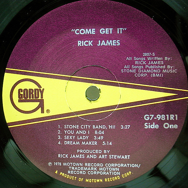 Rick James : Come Get It (LP, Vinyl record album) -- Dusty