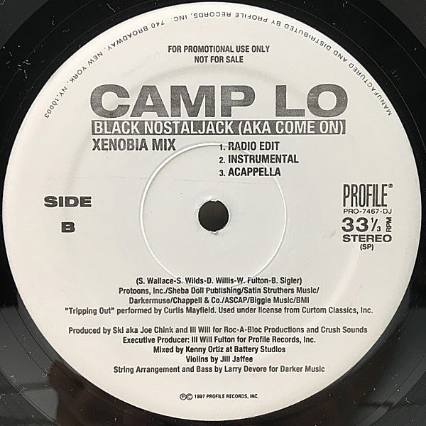 camp lo レコード CAMP LO / Black Nostaljack (Aka Come On) (12) / Profile