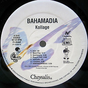 BAHAMADIA / Kollage (LP) / Chrysalis | WAXPEND RECORDS