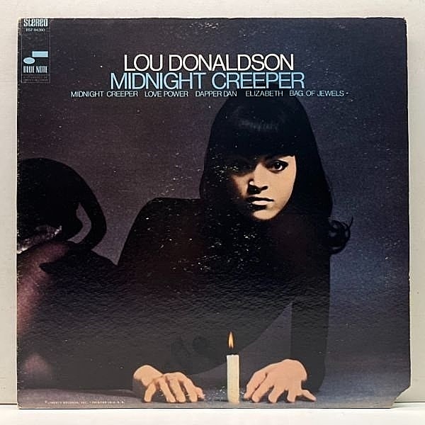 レコードメイン画像：良好!! VANGELDER刻印 US初期プレス LOU DONALDSON Midnight Creeper (Blue Note) w/ GEORGE BENSON, LONNIE SMITH 黒猫 Sexy ジャケ