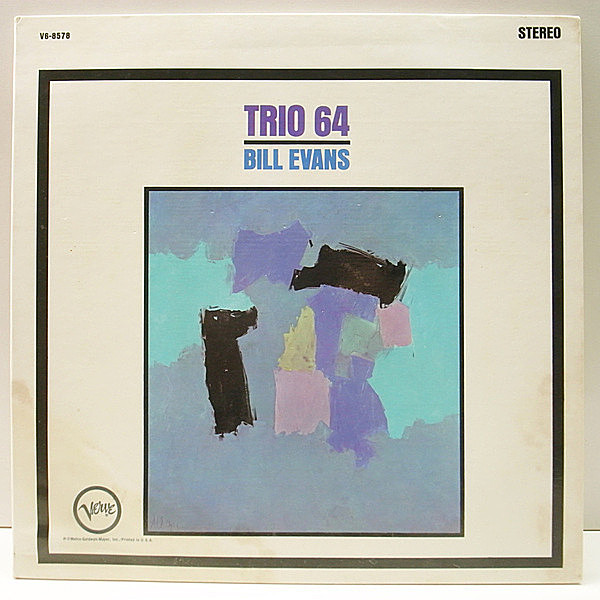 レコードメイン画像：良盤!! 深溝 USオリジナル BILL EVANS Trio 64 (Verve / V6-8578) Gary Peacock, Paul Motian 唯一のクリスマスソング ほか 名盤
