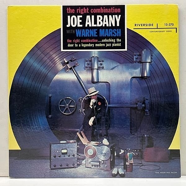 レコードメイン画像：良好!!【w/ WARNE MARSH】MONO 青スモール 深溝 JOE ALBANY Right Combination ('57 Riverside) 幻のピアニスト ジョー・オーバニー 珍盤