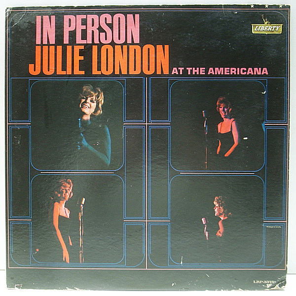 レコードメイン画像：良好盤!! MONO 1st 虹ツヤ USオリジナル JULIE LONDON In Person At The Americana ジュリー・ロンドン Liberty時代に残した唯一のライブ