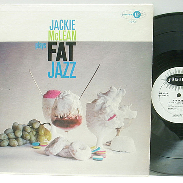 レコードメイン画像：レアな原盤!! 白プロモ MONO 深溝 USオリジナル JACKIE McLEAN SEXTET Fat Jazz (Jubilee JLP 1093) Webster Young, Ray Draper 参加