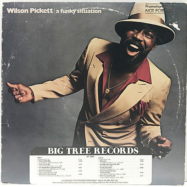 レコードメイン画像：【Groovin'カヴァー収録】白プロモ USオリジナル STERLING刻印 WILSON PICKETT A Funky Situation ('78 Big Tree) ファンク・ブギー LP